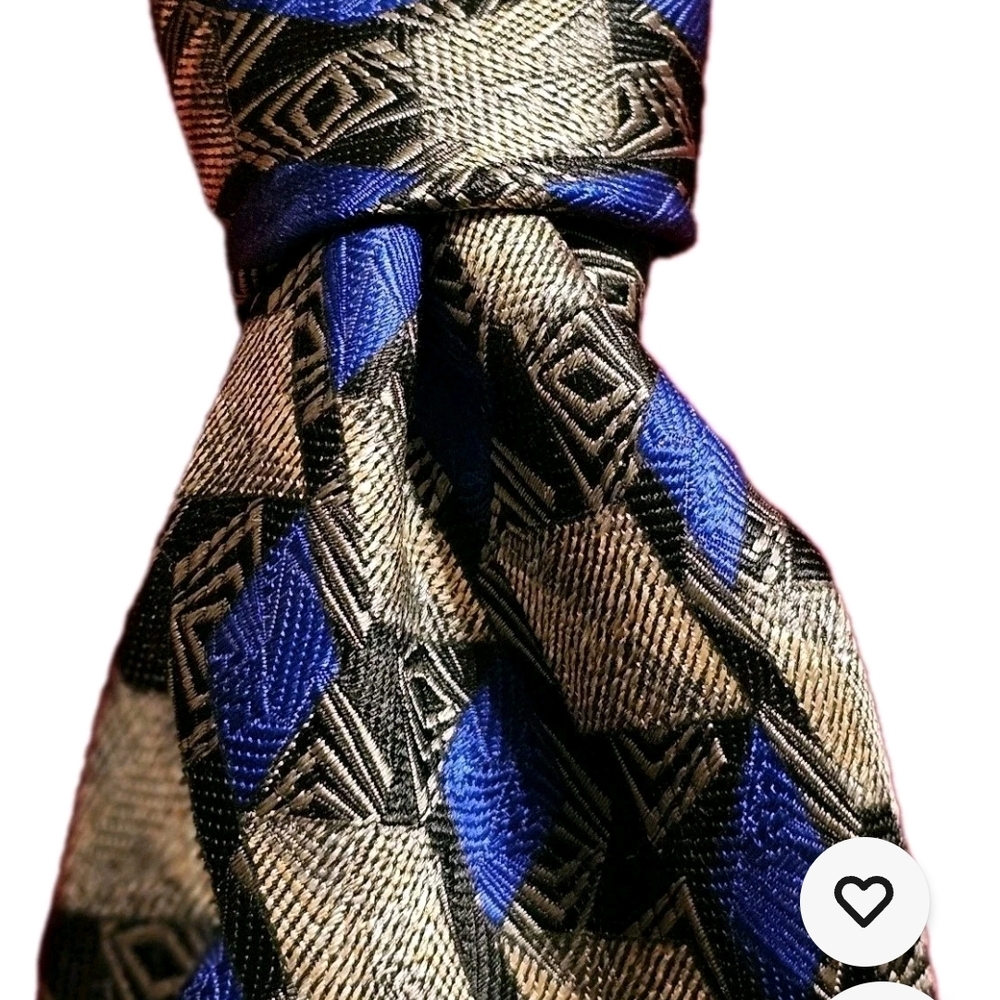 Robert Talbott Blue and Black Tie Elegant Accessory